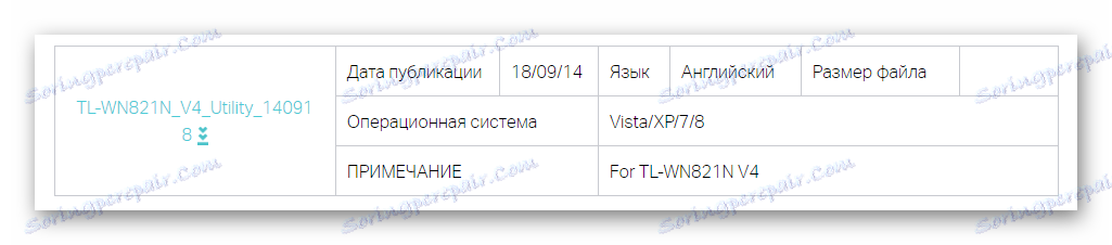 Изтегляне на помощната програма TL-WN821N_011