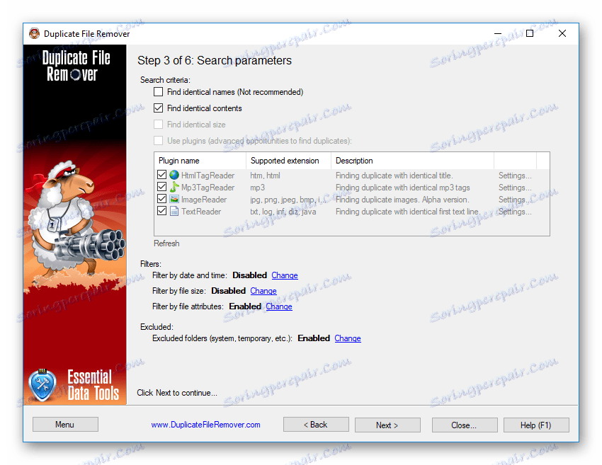 Podpora zásuvných modulů v nástroji Duplicate File Remover