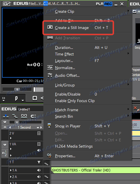 Zachytenie snímok v programe EDIUS Pro
