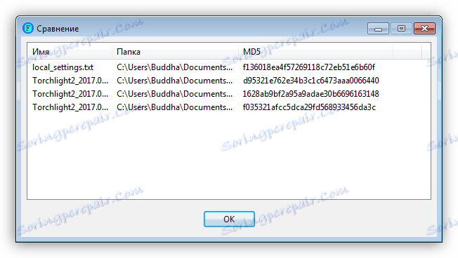 Сравнение на файловете в ефективното търсене на файлове