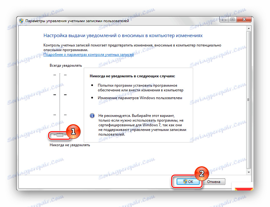 Nikoli ne prijavite sistema Windows 7
