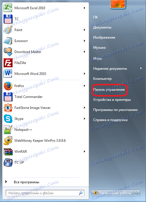 Prejdite do ovládacieho panela systému Windows