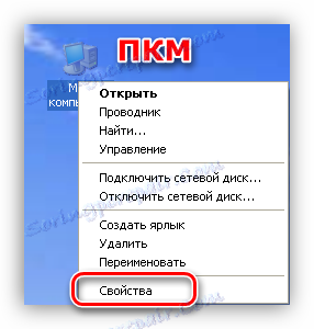 Pristupanje svojstvima sustava s radne površine u sustavu Windows XP