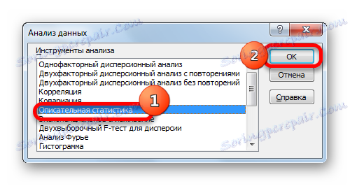 Pojdite v opisno statistiko v programu Microsoft Excel