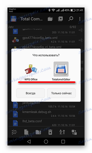 Wybierz aplikację, aby przejść do edycji hostów plików tekstowych