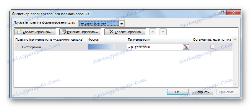 Диспетчер правил умовного форматування в Microsoft Excel