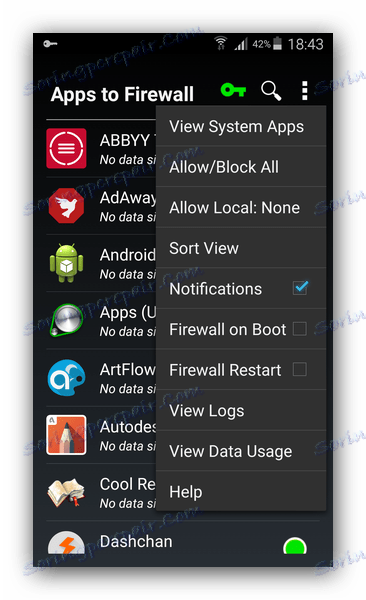 Filtruj włączone blokady w Kronos Firewall