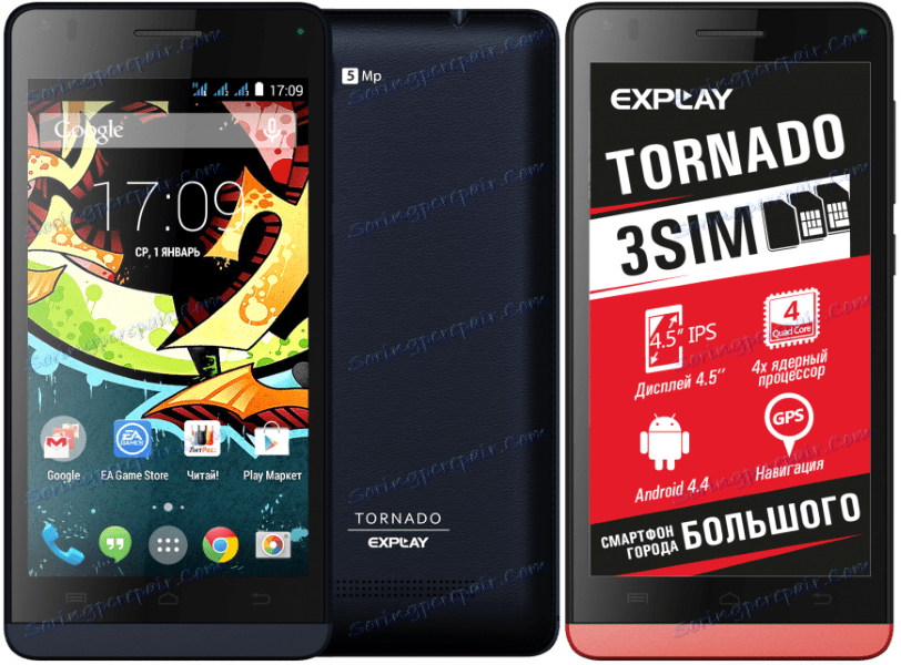 Preden vstavite pocketphone za varnostno kopiranje Explay Tornado