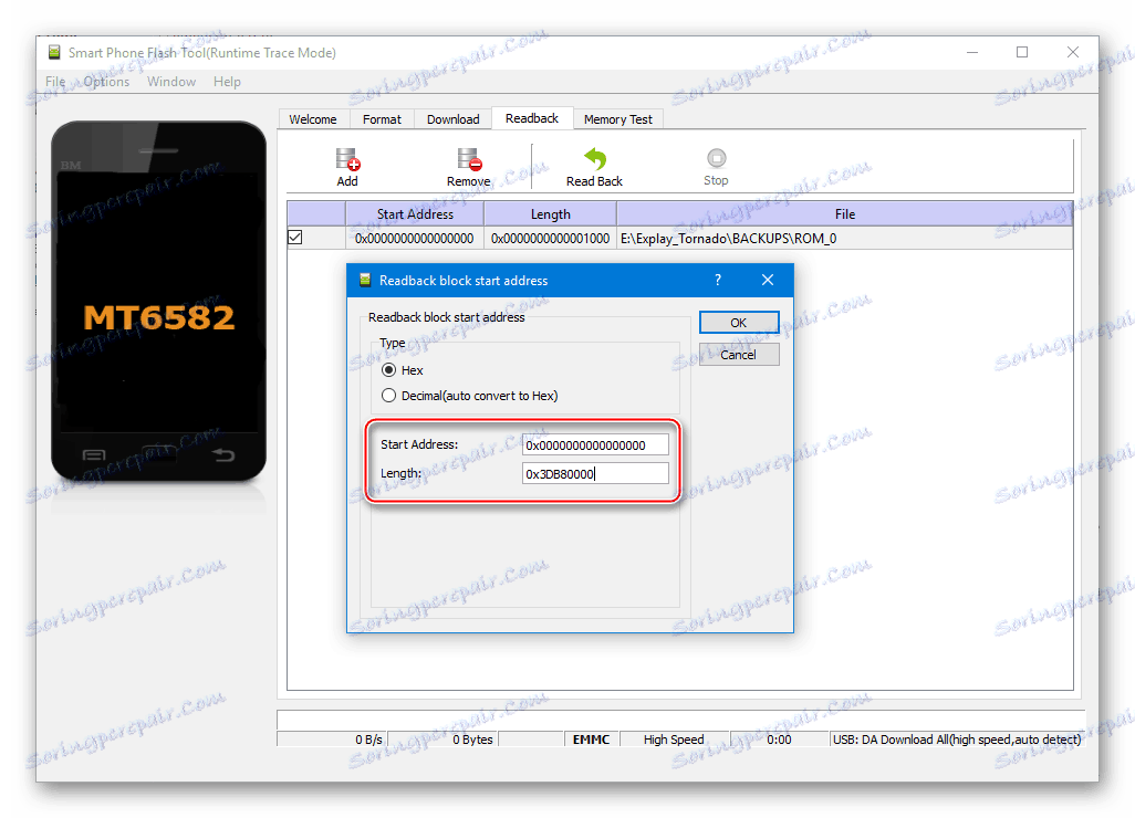 Explay Tornado backup firmware prek FlashTool