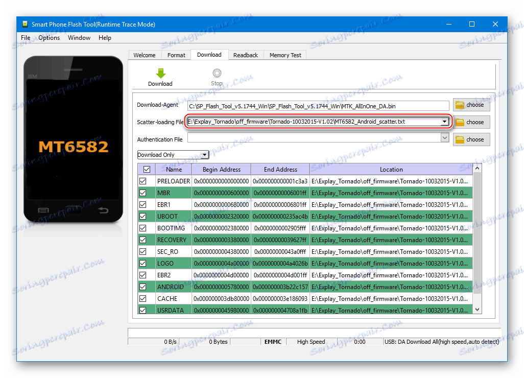 Explay Tornado z FlashToolom zamegli pametni telefon