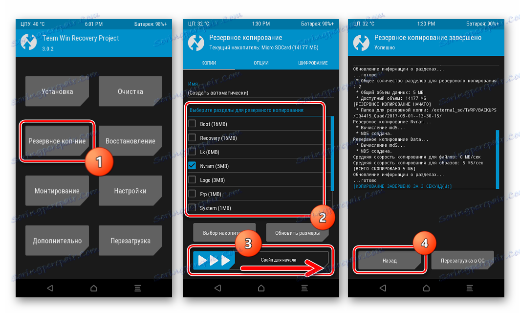 Fly IQ4415 Era Style 3 бекап NVRAM через TWRP