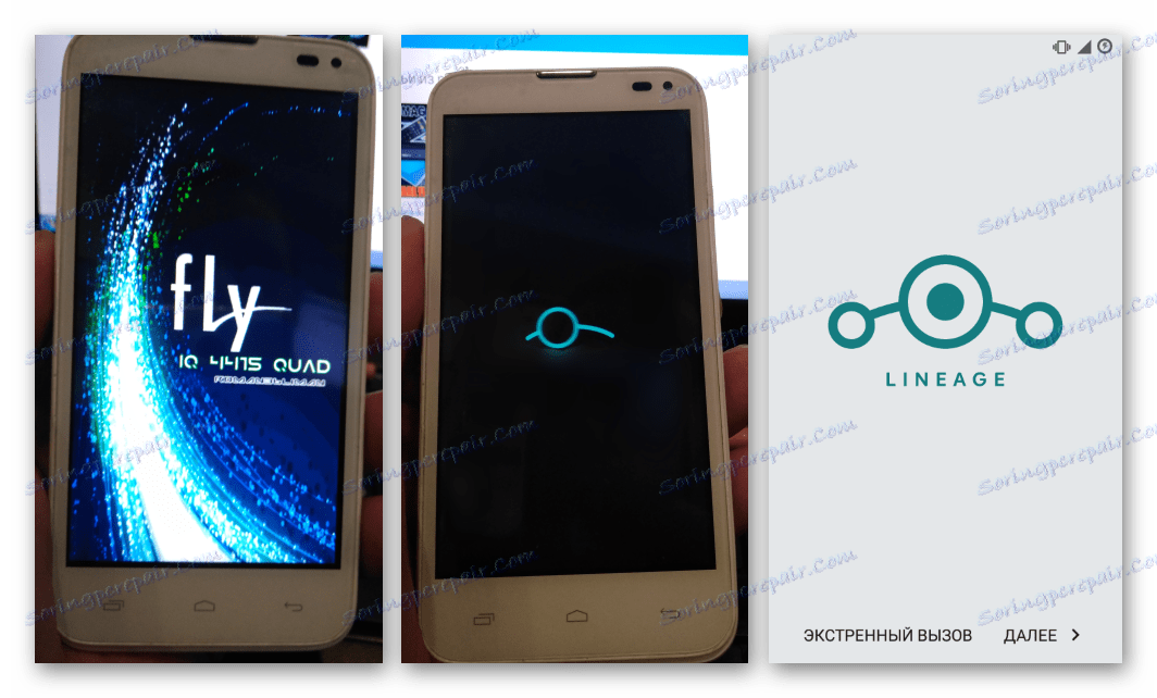 Fly IQ4415 Era Style 3 первый запуск LineageOS 14.1 после прошивки