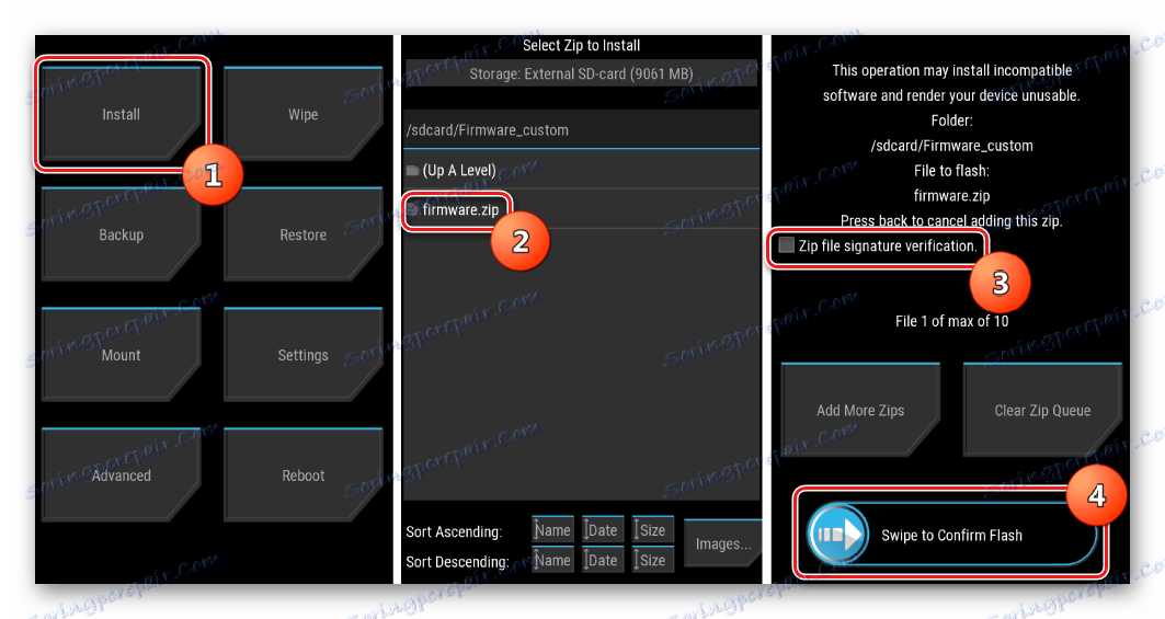 Lenovo A526 TWRP instalační zip s firmwarem