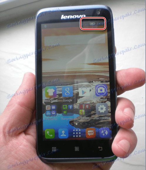 Baterie Lenovo A526 je nabitá