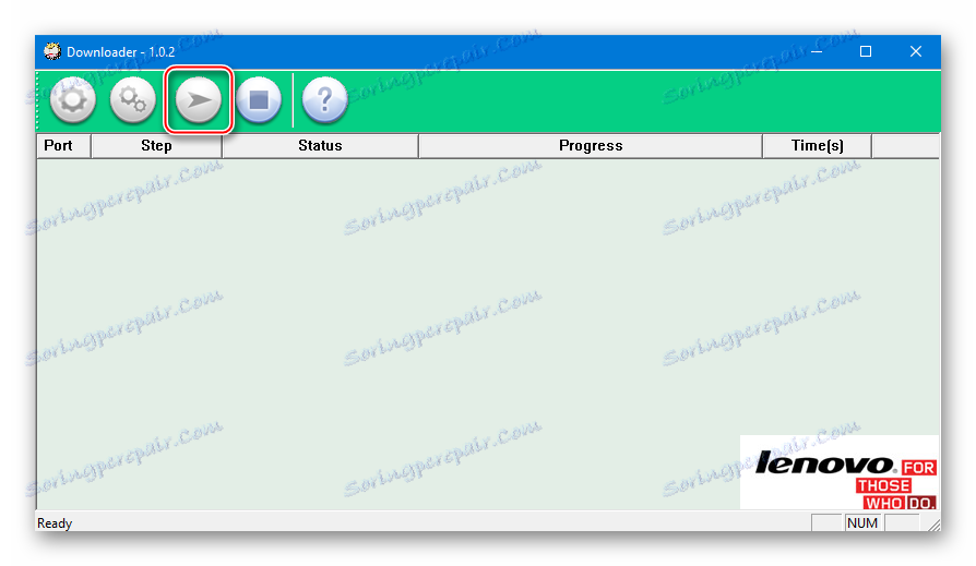 Lenovo A6000 Firmware downloader na stiahnutie štartovacie tlačidlo
