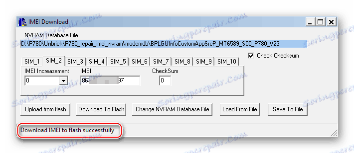 Lenovo P780 MAUIMeta 3G восстановление NVRAM Download IMEI to flash successfully