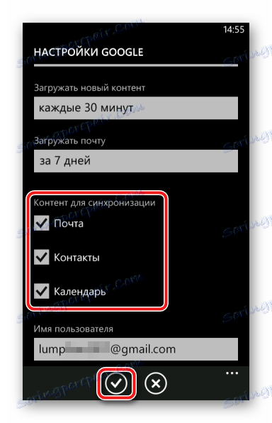 Nokia Lumia 800 RM-801 Možnosti synchronizace s Google