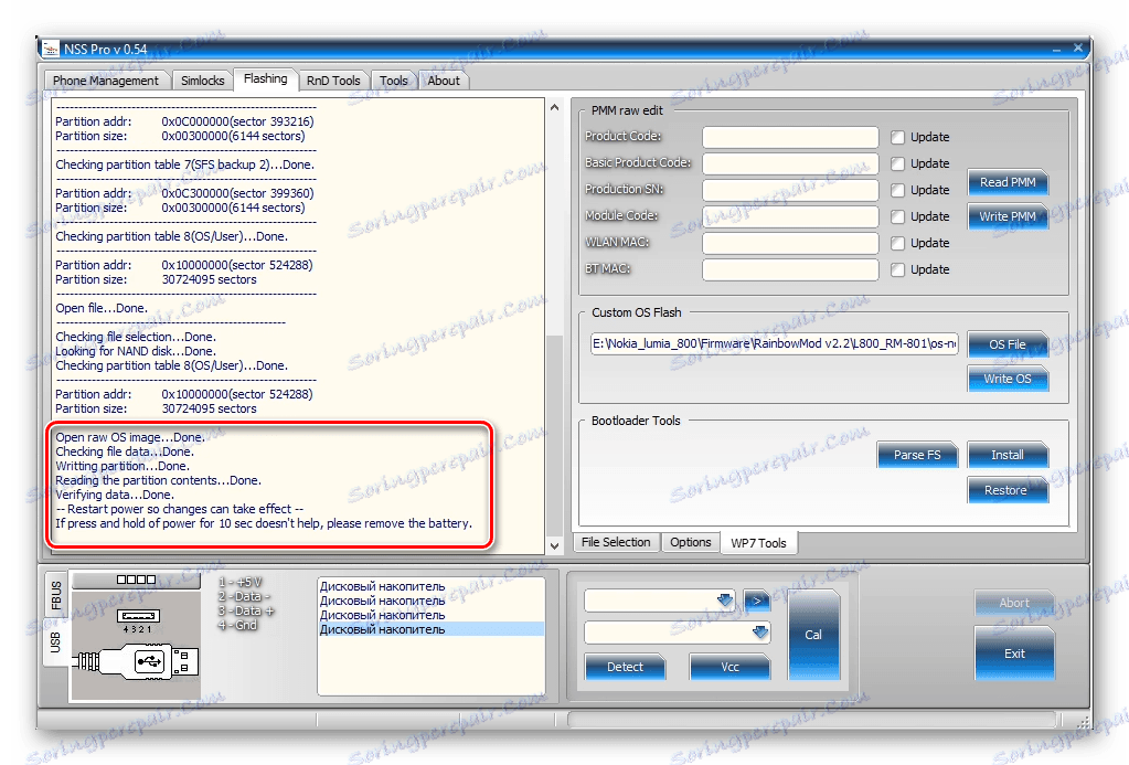 Aktualizovaný firmware Nokia Lumia 800 RM-801 NSS Pro
