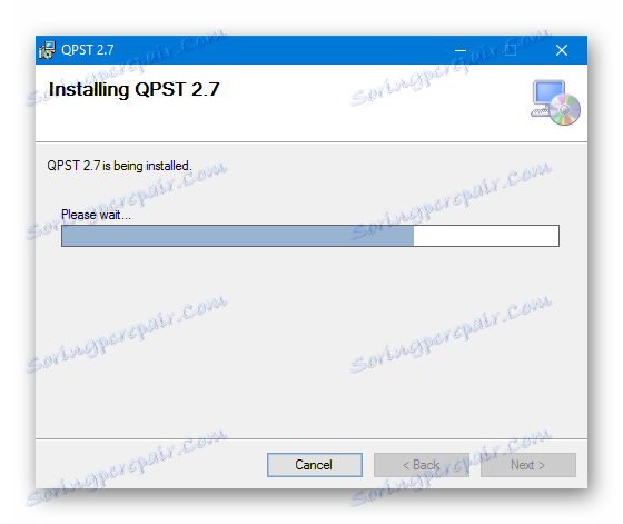 QFIL для Redmi 3S прогресс установки QPST