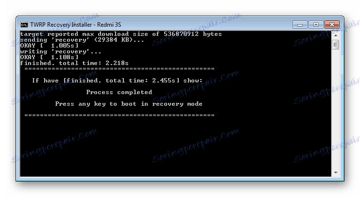 Xiaomi Redmi 3S TWRP Installer рекавери установлено