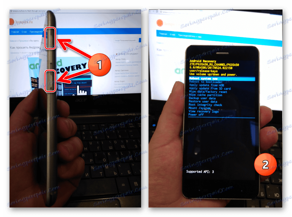 Zagon ZTE Blade A510 za tovarniško obnovitev