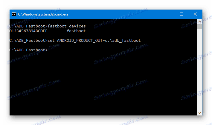 HTC D516 Fastboot вказівку каталогу з образами для прошивки