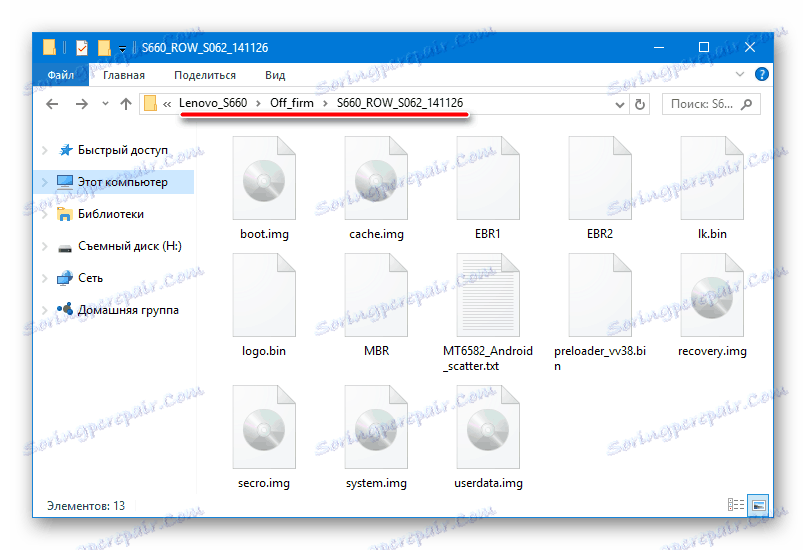 Lenovo S660 Raspakirao firmver za SP Flash alat