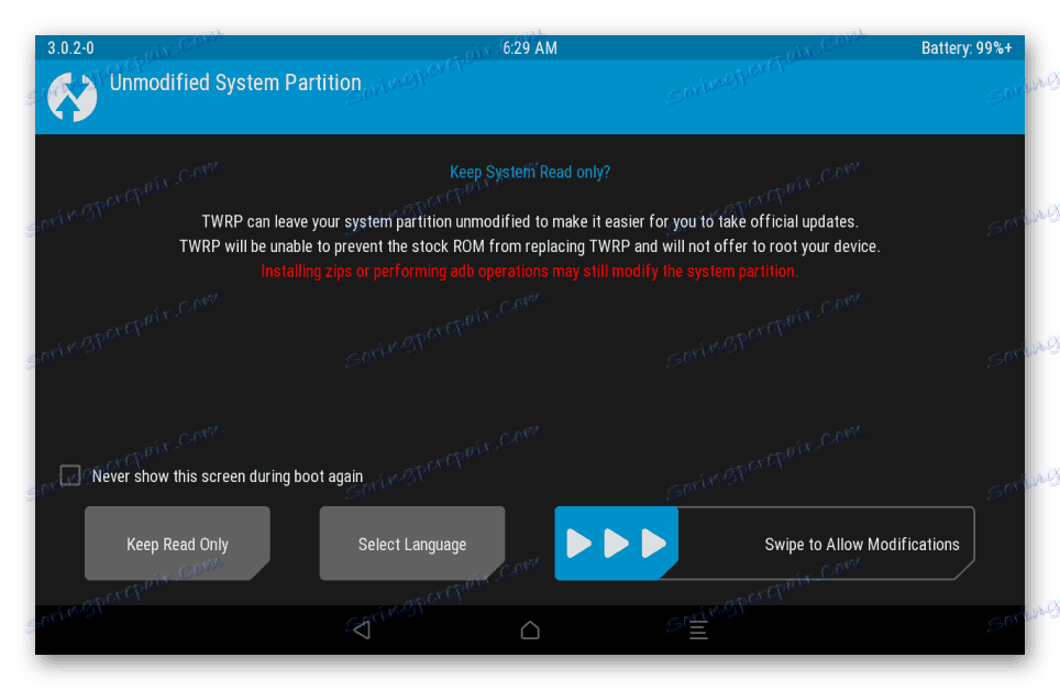 Samsung Galaxy Note 10.1 N8000 TWRP первый запуск рекавери