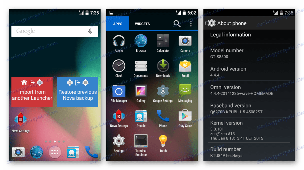 Samsung Wave GT-S8500 Android KitKat na karcie pamięci