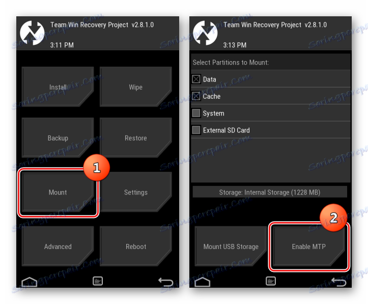 Samsung Wave GT-S8500 TWRP Włącz MTP
