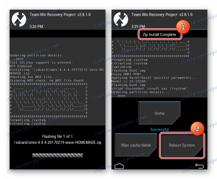 Wbudowane oprogramowanie Samsung Wave GT-S8500 TWRP