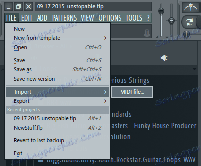 Importovanie súborov do FL Studio