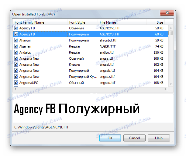 Změňte písma nainstalovaná v počítači v aplikaci FontCreator