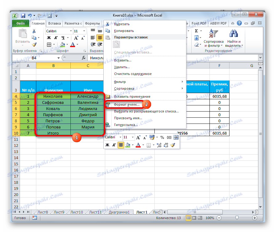 Přepínání na formátování v aplikaci Microsoft Excel