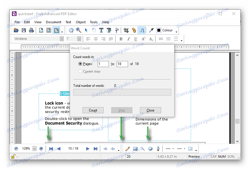 Počítání slov ve Foxit Advanced PDF Editoru