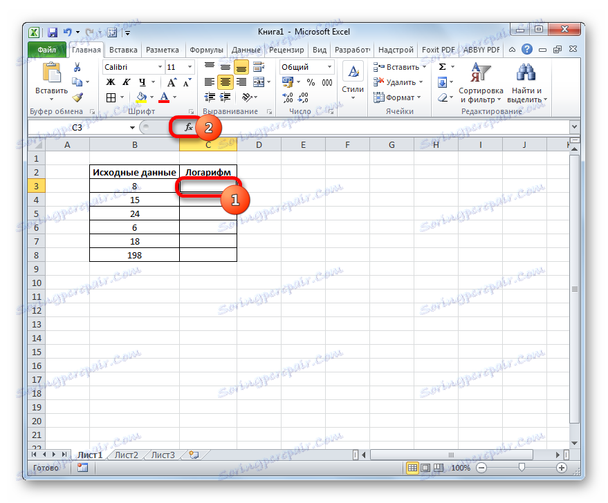 Вставити функцію в Microsoft Excel
