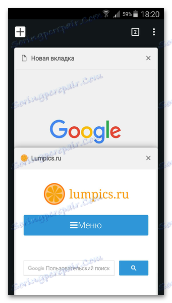 Záložky Google Chrome