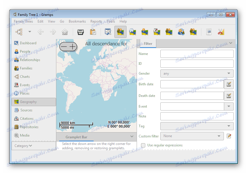 Mjesta na karti Gramps