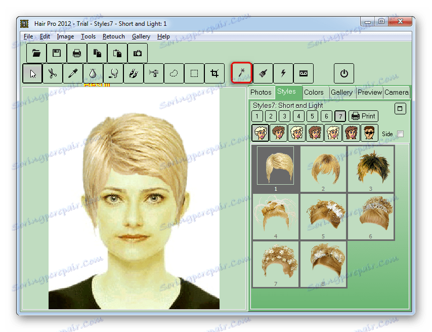 Nástroj pro automatické prohlížení všech účesů ve vybrané kategorii ve Hair Pro