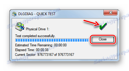 Procedura testowa dysku twardego Quick test zakończyła się sukcesem w oknie programu Western Digital Data Lifeguard Diagnostic