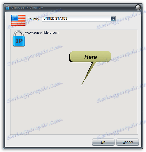 Широк избор на IP адреси от различни страни в Hide IP Easy