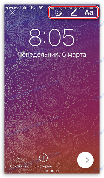 Urejanje fotografij za zgodovino programa Instagram