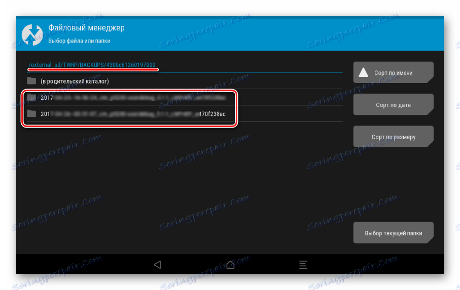 TWRP varnostne kopije datotek