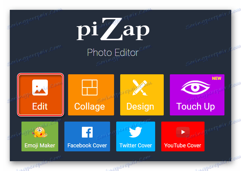 Presuňme sa na editor fotografií piZap