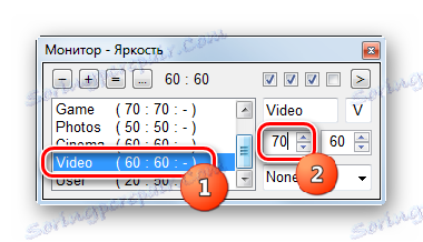Změna přednastavené hodnoty jasu pro důvěrný režim v programu Monitor Plus