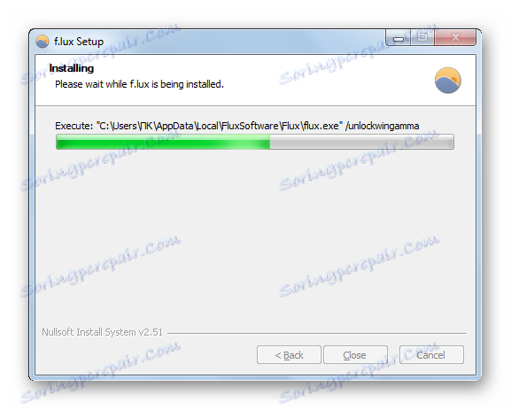 Instalace programu F.lux v systému Windows 7