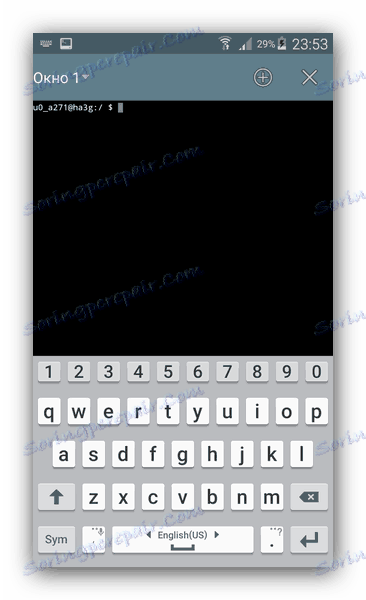 Emulator terminalu dla głównego okna Androida