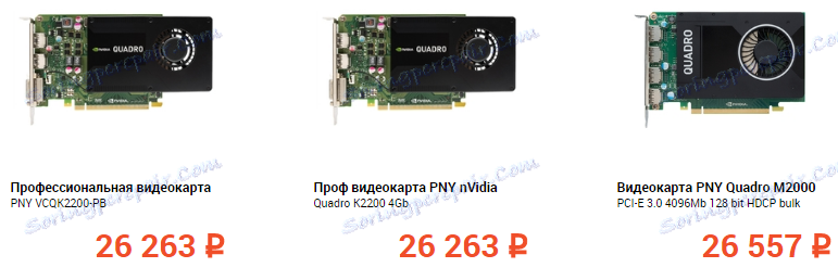Цената на средния сегмент на професионалните видео карти Nvidia Quadro