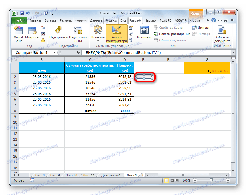 Kliknięcie formantu ActiveX w programie Microsoft Excel