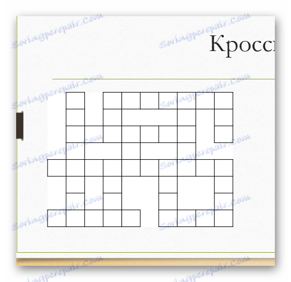 Gotowy korpus krzyżówki w programie PowerPoint